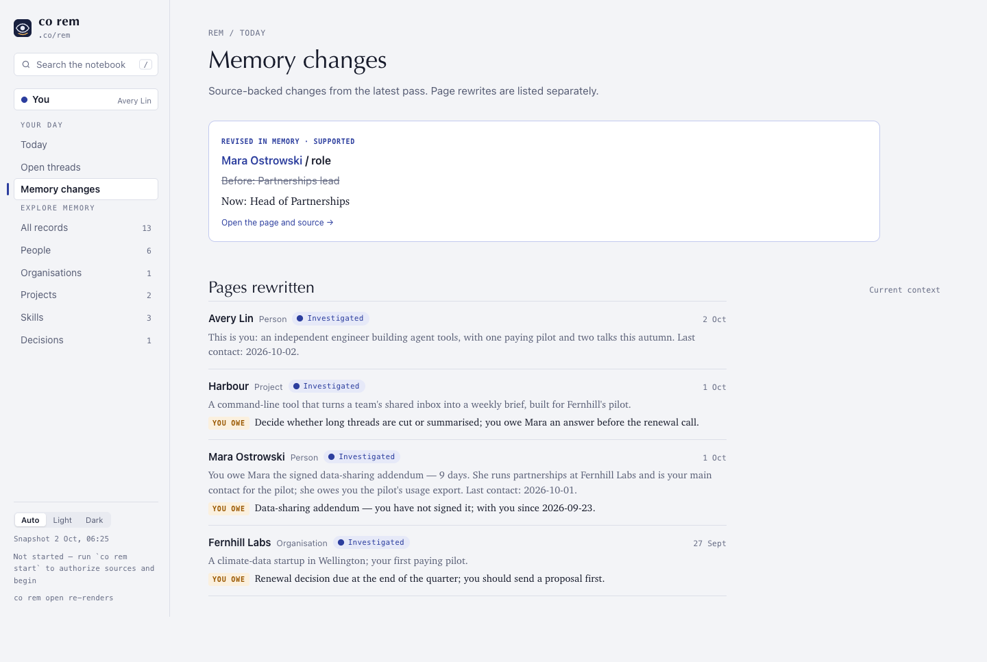 Claim changes are separate from page rewrites
